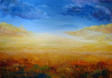 Golden Dawn - Oil Painting on HDF by artist Darko Topalski