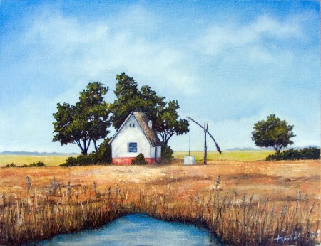 Granny's Farm - Oil Painting on Canvas by artist Darko Topalski