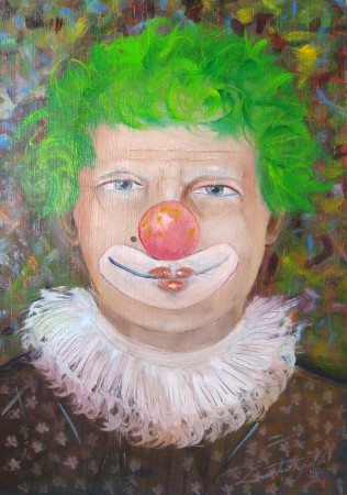 Poker Face - Oil Painting on HDF by artist Darko Topalski