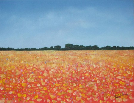 What a Field - Oil Painting on Canvas by artist Darko Topalski