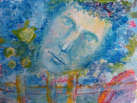 Blu - Oil Painting on HDF by artist Darko Topalski