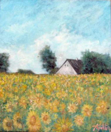 Farm House - Oil Painting on Canvas by artist Darko Topalski