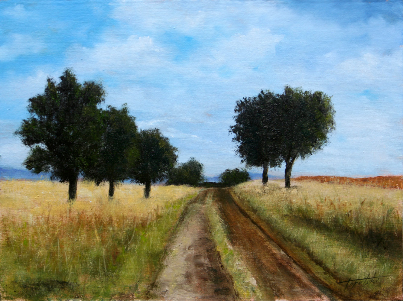 Country Road – Oil Painting