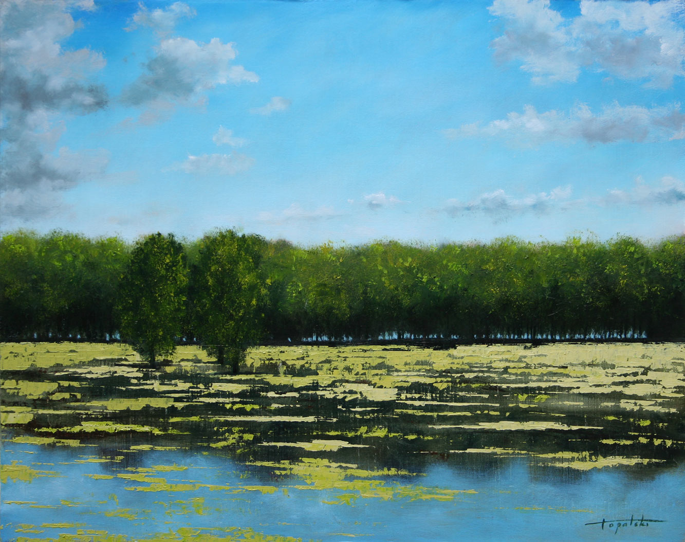 River Pond – Oil Painting