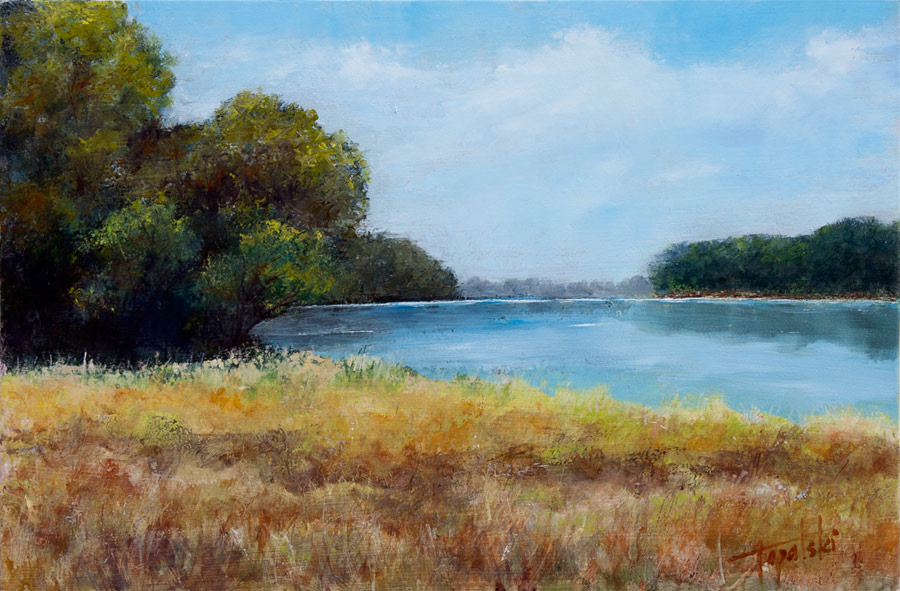 Forest By the Lake – Oil Painting