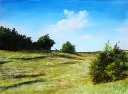 Near Onagrinum - Original Oil Painting on HDF by artist Darko Topalski