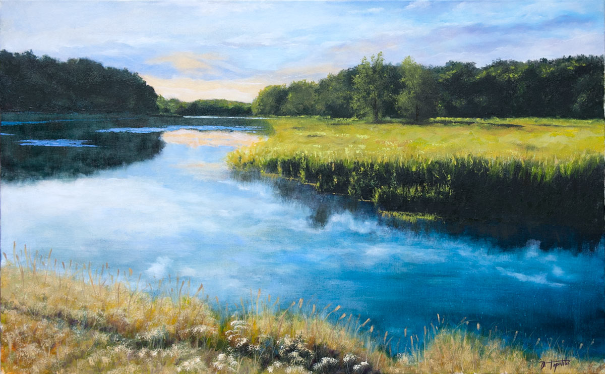 Fine Art - Dawn of the River - Original Oil Painting on Canvas by artist Darko Topalski