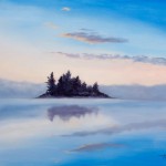 Misty Island  –  Oil Painting
