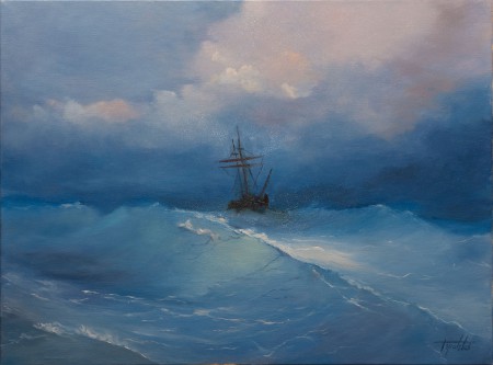 Fine Art - Sailing -Original Oil Painting on Canvas by artist Darko Topalski