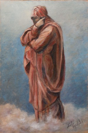 RED - Original Oil Painting on Canvas fine art by artist Darko Topalski