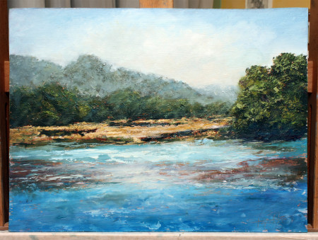 Fine Art - Pursuing Streams - Original Oil Painting on HDF by artist Darko Topalski