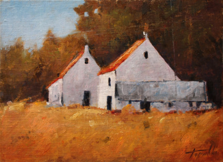 Fine Art - Old Farm - Original Oil Painting by artist Darko Topalski