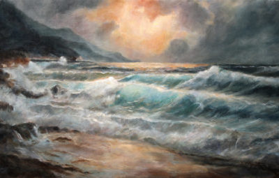 Sea and Waves – Oil Painting