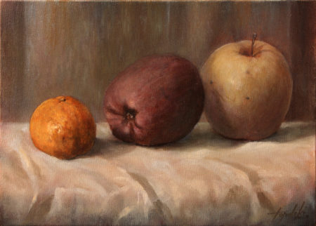 Fine Art - Les Pommes - Original Oil Painting on Canvas by artist Darko Topalski