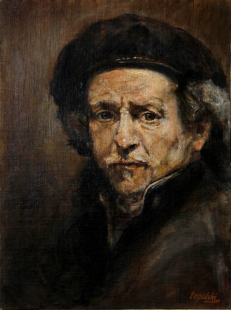 Fine Art - Rembrandt after Rembrandt - Original Oil Painting artwork on Canvas by artist Darko Topalski