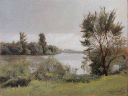 Fine Art -By the River 2 - Original Oil Painting on Canvas by artist Darko Topalski