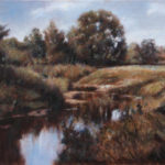By the Pond – Landscape Oil painting