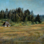 Old Mountain Cabin – Landscape Oil painting