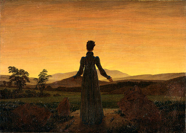 A Woman at Sunset or Sunrise by Caspar David Friedrich