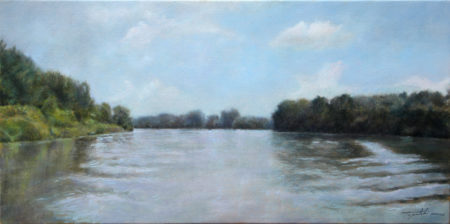 Fine Art - On the River - Original Oil Painting on Canvas by artist Darko Topalski