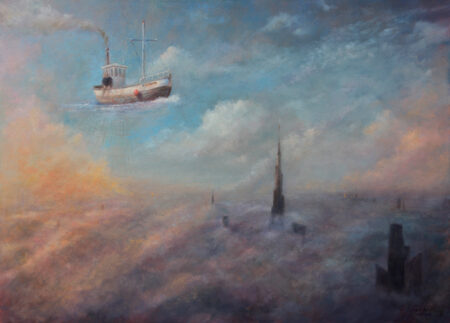 Fisherman - Original Symbolic Landscape Oil Painting on Canvas - by artist Darko Topalski Fisherman - Original Symbolic Landscape Oil Painting on Canvas - by artist Darko Topalski
