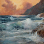 Seascape at Sunset – Seaside Oil Painting